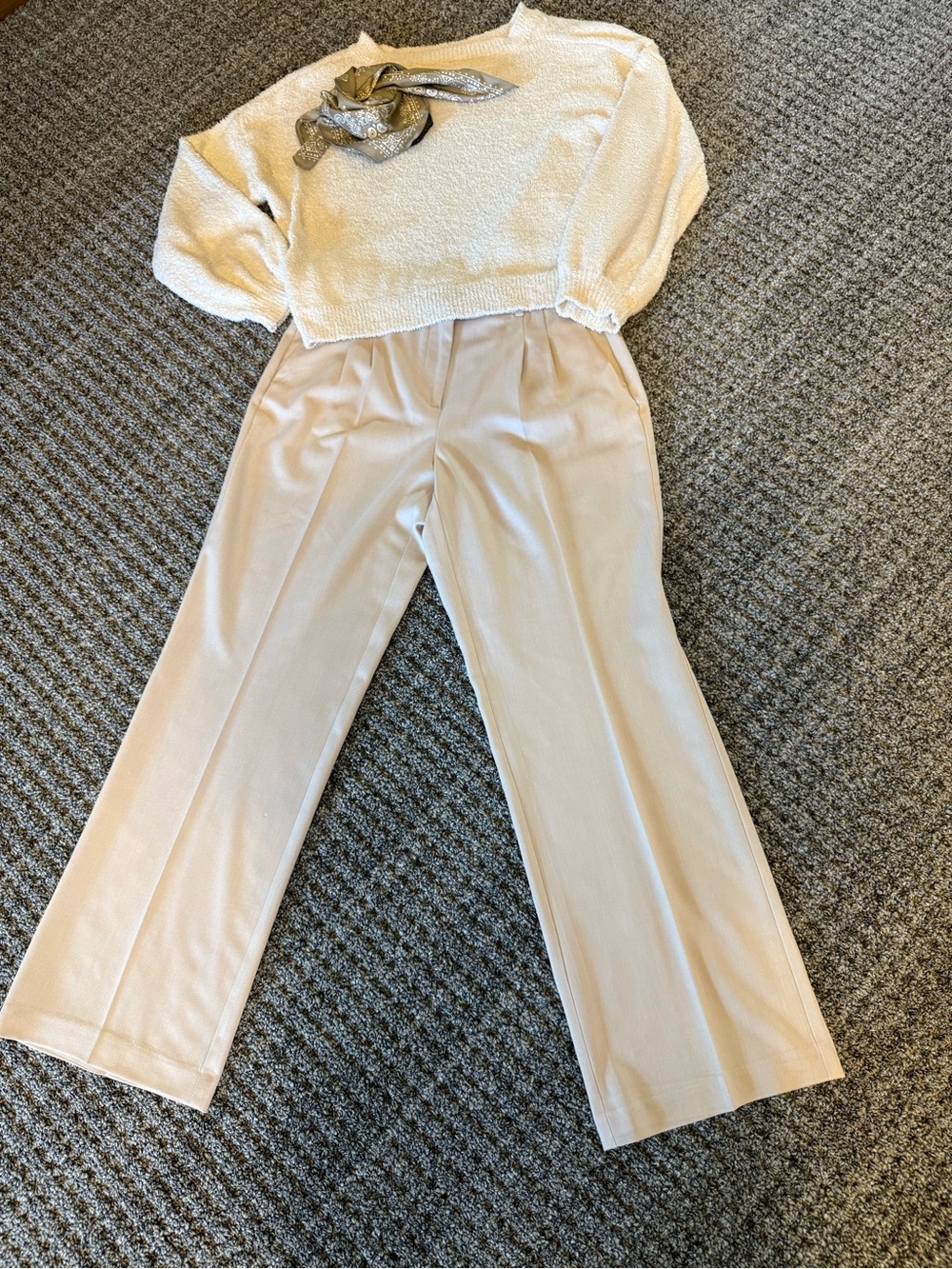 Tribal Women's Cream Straight-Leg Dress Pants